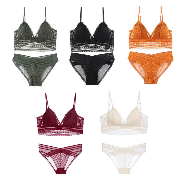 French Lace Underwear Set Bra Set Push Up Brassiere Bra And Panty Sets Lingerie