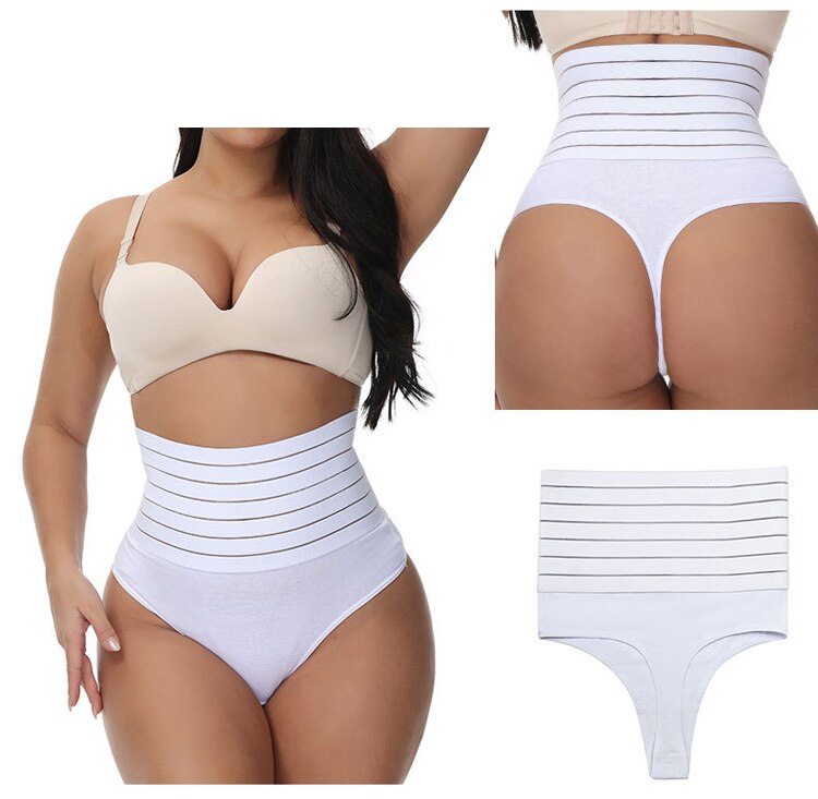 High Waist Shaping Thong Breathable Body Shaper Panties Slimming Tummy Underwear