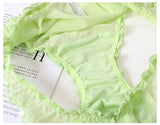 3Pcs/Lot Lace Lingerie Temptation Low-waist Panties Fruit Ins Embroidery Transparent Briefs Seamless Underwear