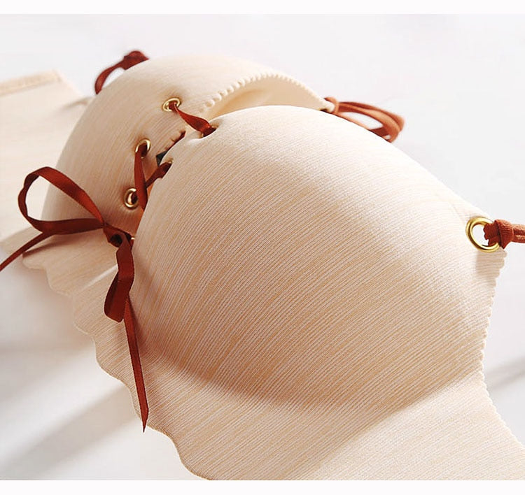 Super Push Up Bras Seamless Underwear Wire Free Female Bralette Beauty Back Lingerie