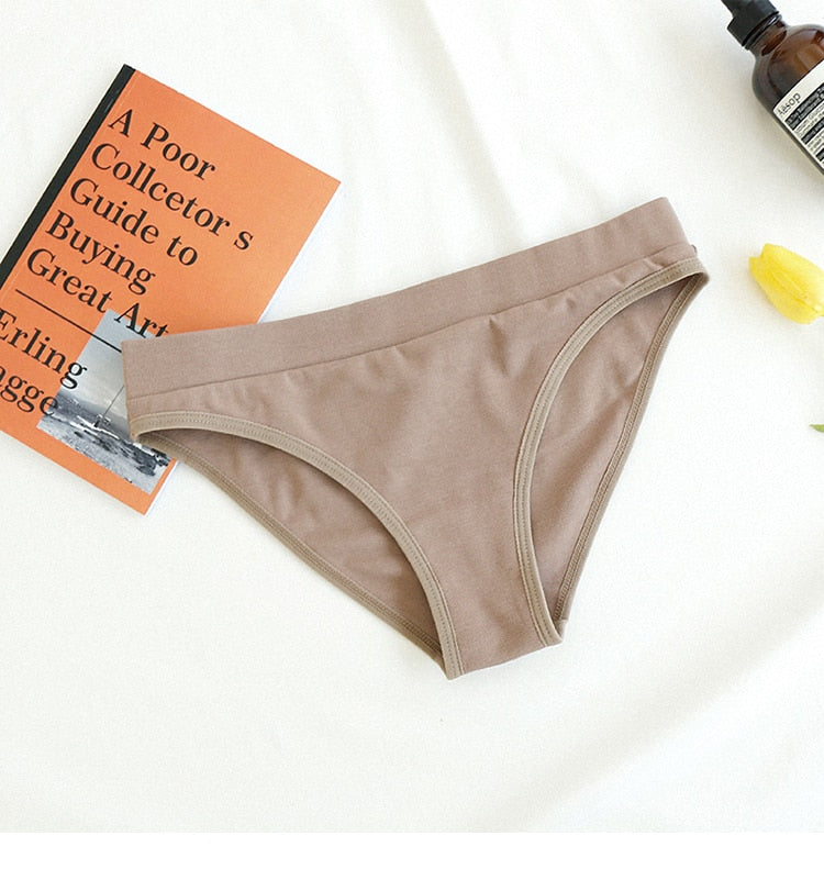 Seamless Bra Set Low Waist Panties Wire Free Bralette Lingerie