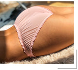 3Pcs/Lot Lace Lingerie Temptation Low-waist Panties Fruit Ins Embroidery Transparent Briefs Seamless Underwear