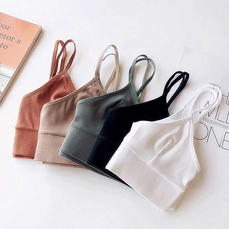 Seamless Bra Set Low Waist Panties Wire Free Bralette Lingerie