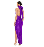 Fatima Sequin Cowl Neck Bodycon Formal Dress