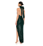 Fatima Sequin Cowl Neck Bodycon Formal Dress