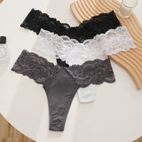 2Pcs/Lot Lace Lingerie Temptation Low-waist Panties Transparent G String Thong Seamless Underwear Intimates