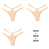 3Pcs/Lot Cotton Panties G-String Thong Hollow Out Underwear Bandage Seamless Soft Knickers Lingerie Intimates