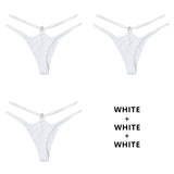 3Pcs/Lot Cotton Panties G-String Thong Hollow Out Underwear Bandage Seamless Soft Knickers Lingerie Intimates