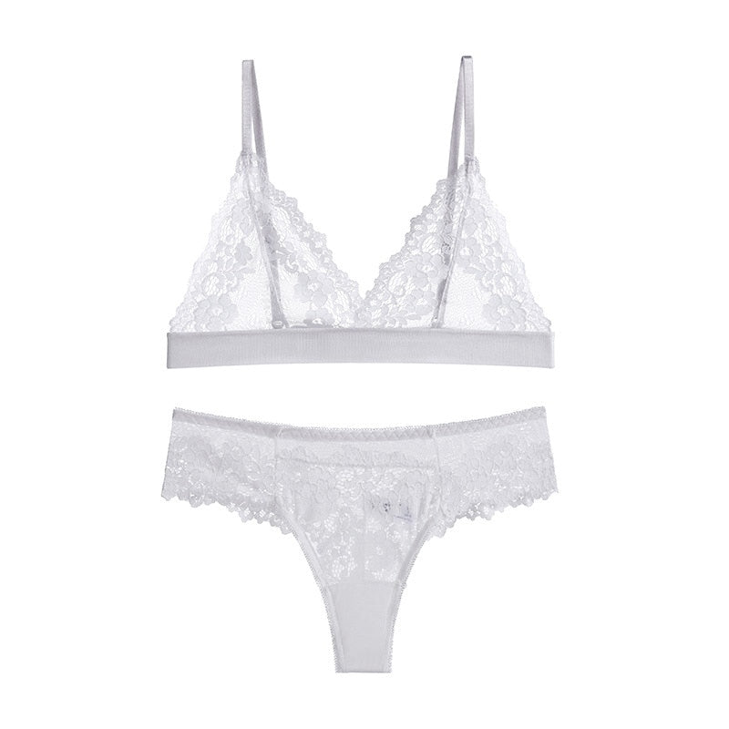 Classic Transparent Bra Set Lace Temptation Underwear