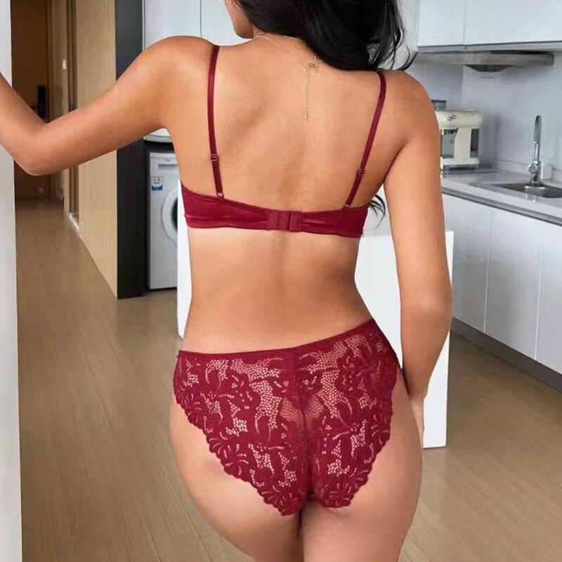 French Ultra Thin Lace Underwear Sets