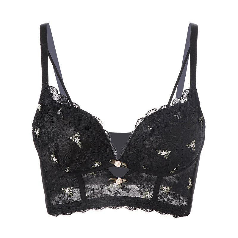 French Wedding Bra Embroidered Lace Underwear
