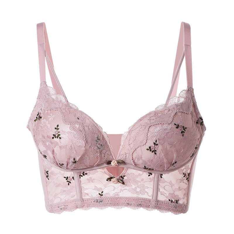 French Wedding Bra Embroidered Lace Underwear