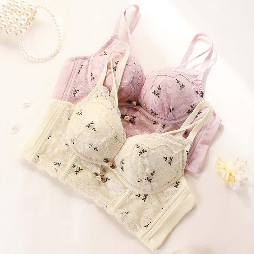 French Wedding Bra Embroidered Lace Underwear