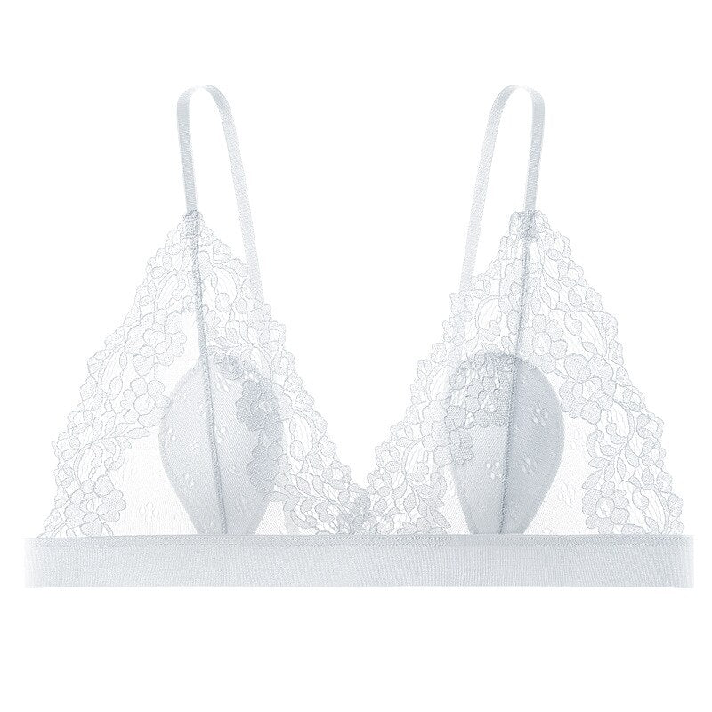 French Ultra Thin Bralette Solid Color Lace Underwear