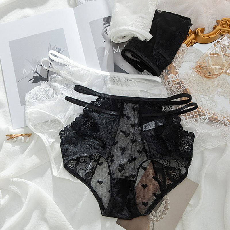 Hollow Out Lace Lingerie Seamless Panties Transparent Underwear