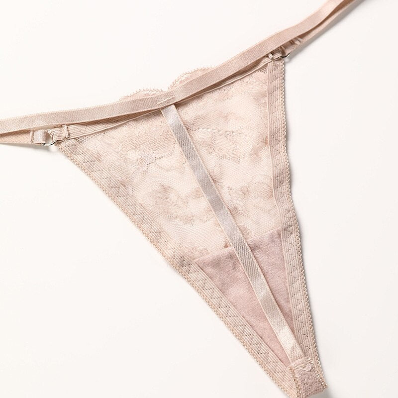 Ultra Thin Lace Underwear Sets Push Up Brassiere Transparent Bra Lingerie