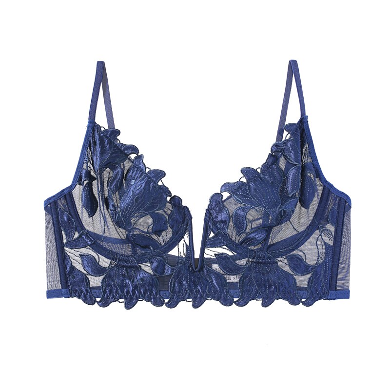 French Lace Bra Push Up Lingerie Embroidery Bralette Underwear
