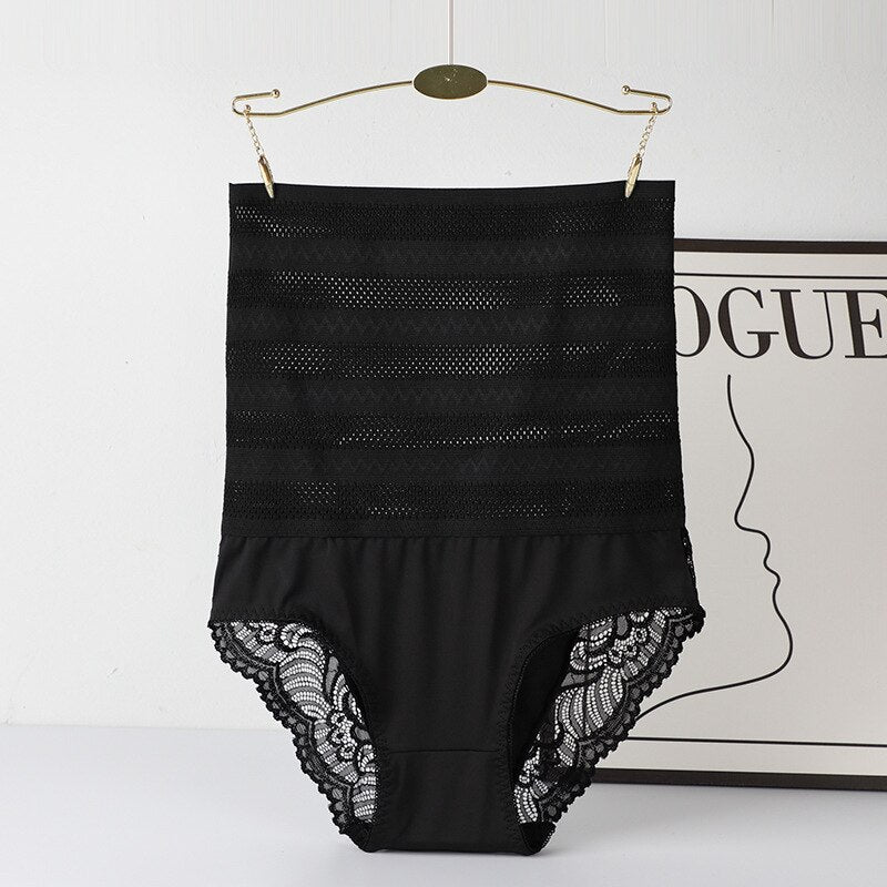 High Waist Shaping Panties Lace Breathable Body Shaper Slimming Tummy Underwear