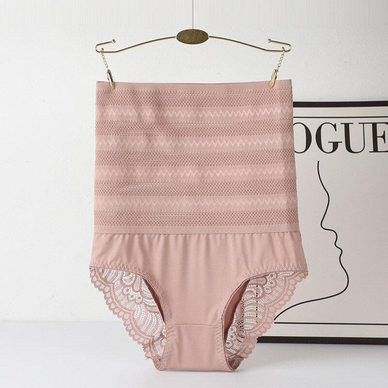 High Waist Shaping Panties Lace Breathable Body Shaper Slimming Tummy Underwear