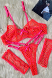 Crochet Fishnet Underwear Lingerie Set