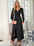 Trista Formal Long Sleeve Midi Dress