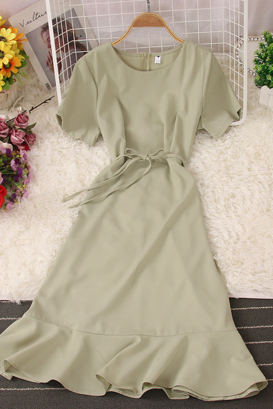 Short Sleeve Strappy Maxi Dress