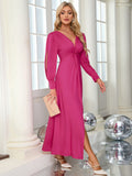 Trista Formal Long Sleeve Midi Dress