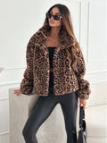 Sherpa Leopard Bomber Jacket