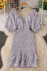 Floral Lace Ruffle Maxi Dress