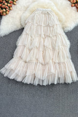 Gauze Irregular Skirt