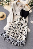 Tops Suit Coat Gauze Strap Two-Piece