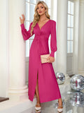 Trista Formal Long Sleeve Midi Dress