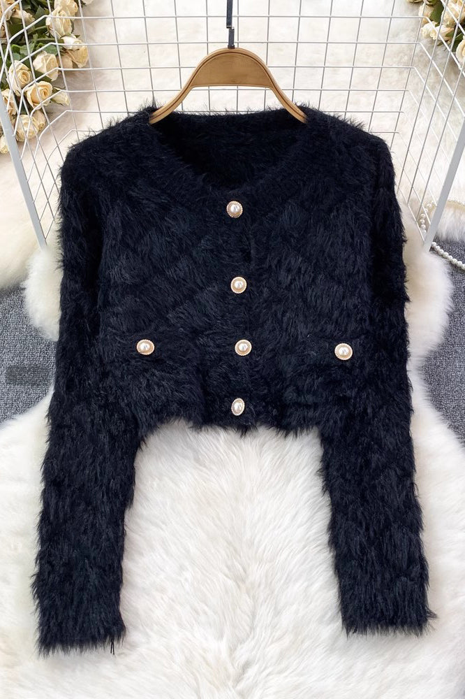 Retro Long Sleeve Buttons Cardigan Jacket Coat