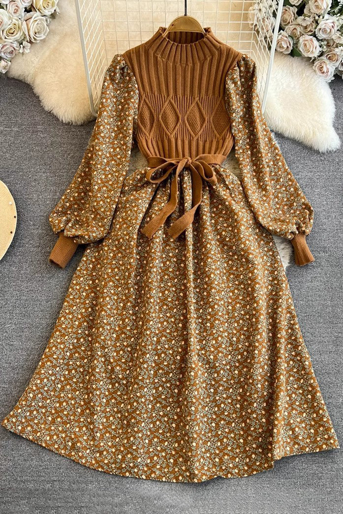 Casual Knit Long Sleeve Strappy Maxi Dress