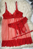 Chiffon Lace Underwear Lingerie Set