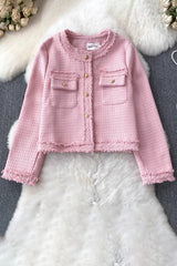 Knit Buttons Long Sleeve Cardigan Jacket Coat