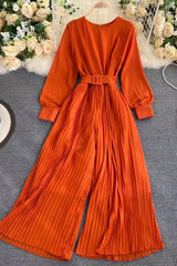 Ruffle Long Sleeve Romper Jumpsuit
