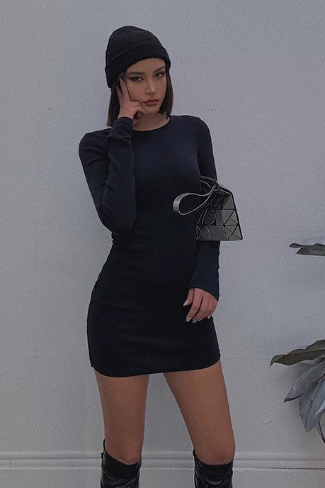 Crew Neck Bodycon Dress