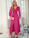 Trista Formal Long Sleeve Midi Dress