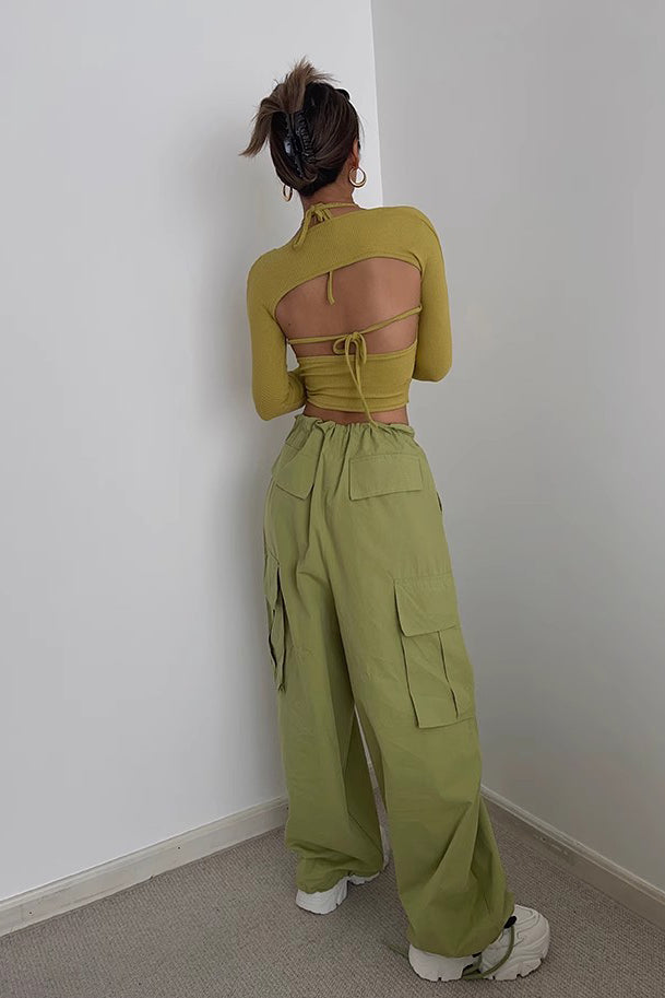 Long Sleeve Ribbed Fitted Tops Shirt
