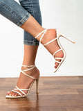 Simple And Chic Strappy Stiletto Heels