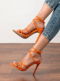 Simple And Chic Strappy Stiletto Heels