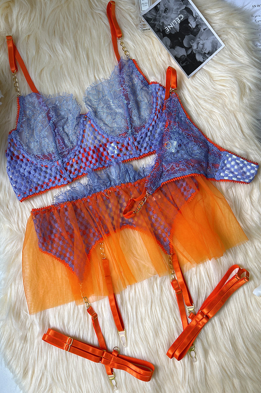 Gauze Lace Underwear Lingerie Set