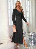 Trista Formal Long Sleeve Midi Dress