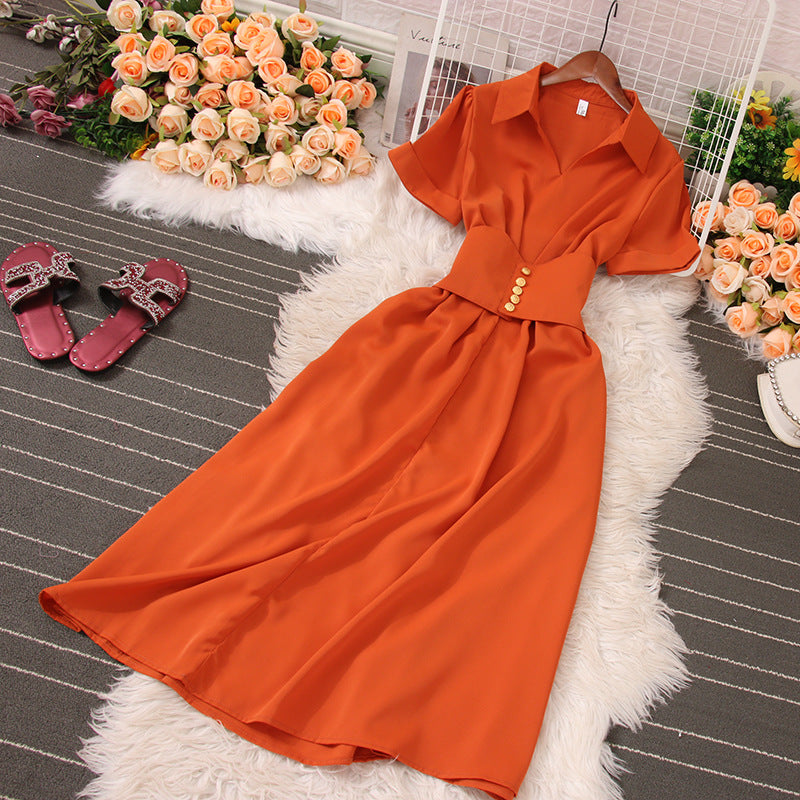 V-Neck Short Sleeve Maxi Dress
