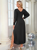 Trista Formal Long Sleeve Midi Dress