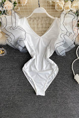 Lace V-Neck Bodysuit