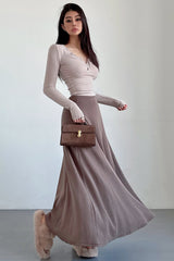 Retro Wool A-Line Skirt