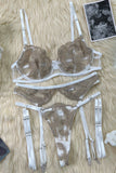 Gauze Embroidery Underwear Lingerie Set