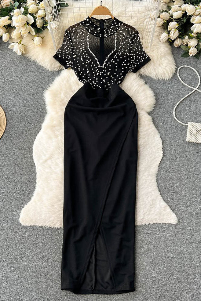 Short Sleeve Bodycon Maxi Dress